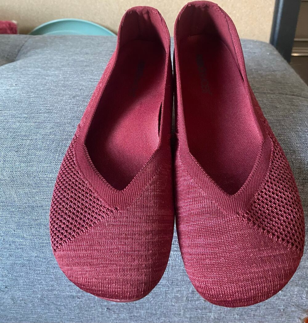 Xero Shoes Phoenix Knit Casual Flats Women Tibetan Red Slip-On Lightweight - 8